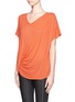 Front View - Click To Enlarge - ELIZABETH AND JAMES - Denver draped T-shirt