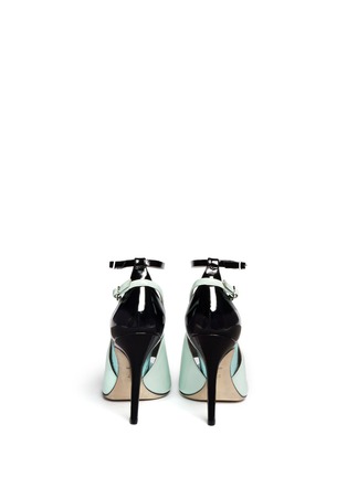 Back View - Click To Enlarge - ALEXANDER WANG - Carolyn cutout patent leather peep-toe pumps