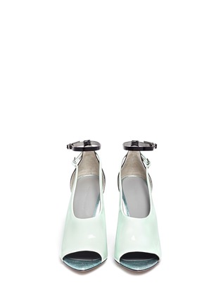Figure View - Click To Enlarge - ALEXANDER WANG - Carolyn cutout patent leather peep-toe pumps