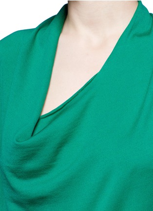 Detail View - Click To Enlarge - LANVIN - Draped front merino knit wool shift dress