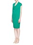Front View - Click To Enlarge - LANVIN - Draped front merino knit wool shift dress