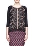 Main View - Click To Enlarge - LANVIN - Lace front panel cotton-silk knit top