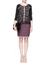 Figure View - Click To Enlarge - LANVIN - Lace front panel cotton-silk knit top