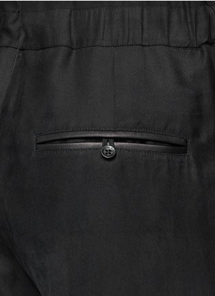 Detail View - Click To Enlarge - RAG & BONE - Adeline leather panels silk jumpsuit