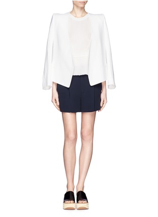 Figure View - Click To Enlarge - CHLOÉ - Pleat front crepe shorts