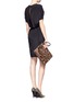 Figure View - Click To Enlarge - MO&CO. EDITION 10 - Chiffon-back silk dress