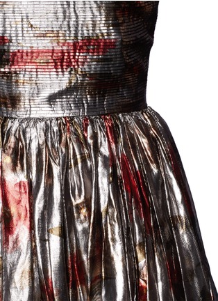 Detail View - Click To Enlarge - ALICE & OLIVIA - Nova metallic floral print gown