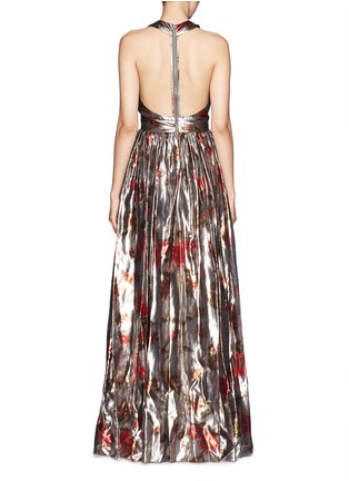Figure View - Click To Enlarge - ALICE & OLIVIA - Nova metallic floral print gown