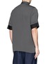 Back View - Click To Enlarge - LANVIN - Textured check front panel short-sleeve shirt