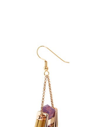Detail View - Click To Enlarge - SCHO - Electroplate crystal drop earrings