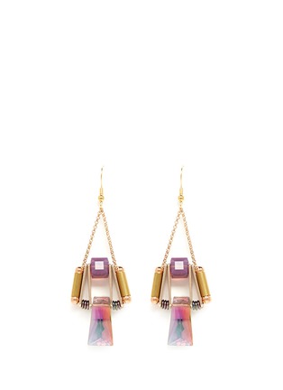 Main View - Click To Enlarge - SCHO - Electroplate crystal drop earrings