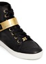 Detail View - Click To Enlarge - MICHAEL KORS - 'Helen' metallic plate leather sneakers