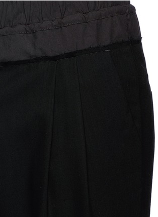 Detail View - Click To Enlarge - FFIXXED STUDIOS - Poplin waist wool flare jogging pants