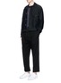 Figure View - Click To Enlarge - FFIXXED STUDIOS - Poplin waist wool flare jogging pants