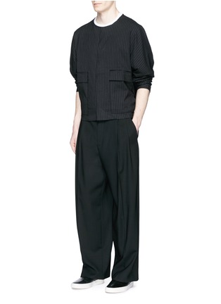 Figure View - Click To Enlarge - FFIXXED STUDIOS - 'Kay' pinstripe relaxed bomber jacket
