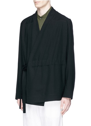 Front View - Click To Enlarge - FFIXXED STUDIOS - Wool twill kimono jacket