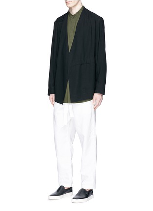 Figure View - Click To Enlarge - FFIXXED STUDIOS - Wool twill kimono jacket