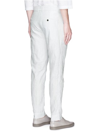 Back View - Click To Enlarge - FFIXXED STUDIOS - Waist sash cotton stripe dobby pants