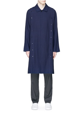 Main View - Click To Enlarge - FFIXXED STUDIOS - Detachable sleeve crinkled stripe coat