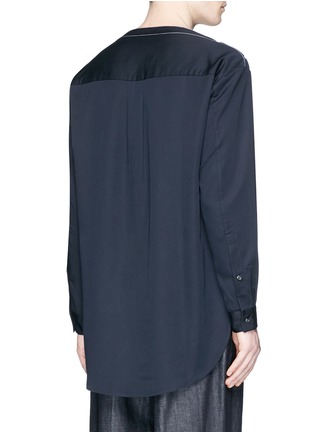 Back View - Click To Enlarge - FFIXXED STUDIOS - 'Outlook' button shoulder boat neck top