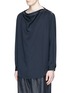 Front View - Click To Enlarge - FFIXXED STUDIOS - 'Outlook' button shoulder boat neck top