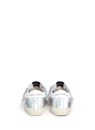 Back View - Click To Enlarge - GOLDEN GOOSE - 'Superstar' wrinkle effect laminated smudged sneakers
