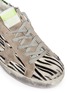 Detail View - Click To Enlarge - GOLDEN GOOSE - 'Superstar' coarse glitter collar zebra print ponyhair sneakers
