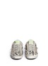 Front View - Click To Enlarge - GOLDEN GOOSE - 'Superstar' coarse glitter collar zebra print ponyhair sneakers