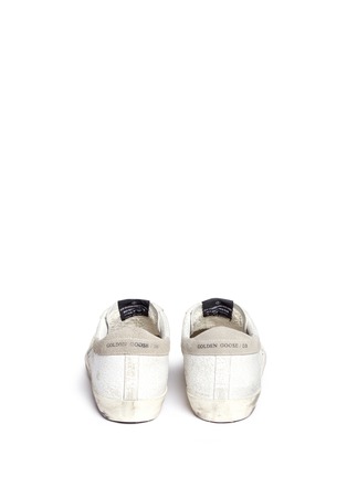 Back View - Click To Enlarge - GOLDEN GOOSE - 'Superstar' crack effect distressed leather sneakers