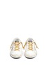 Front View - Click To Enlarge - GOLDEN GOOSE - 'Superstar' crack effect distressed leather sneakers