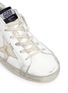 Detail View - Click To Enlarge - GOLDEN GOOSE - 'Superstar' metallic star patch smudged leather sneakers