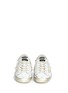Front View - Click To Enlarge - GOLDEN GOOSE - 'Superstar' metallic star patch smudged leather sneakers