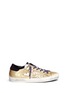 Main View - Click To Enlarge - GOLDEN GOOSE - 'Superstar' metallic ostrich embossed leather sneakers
