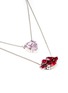 Detail View - Click To Enlarge - ANTON HEUNIS - Heart and lips Swarovski crystal tiered necklace