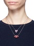 Figure View - Click To Enlarge - ANTON HEUNIS - Heart and lips Swarovski crystal tiered necklace