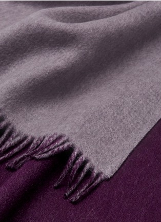 Detail View - Click To Enlarge - ISH - Colourblock woven cashmere scarf