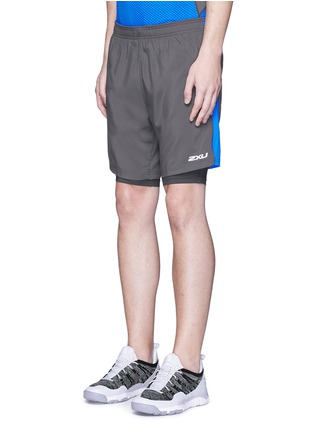 Front View - Click To Enlarge - 2XU - 'Momentum 2 in 1 Ice X' shorts