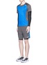 Figure View - Click To Enlarge - 2XU - 'Ice X' colourblock performance short sleeve top