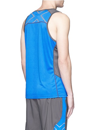 Back View - Click To Enlarge - 2XU - 'Ice X Singlet' colourblock performance tank top