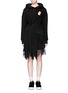 Main View - Click To Enlarge - GROUND ZERO - Knotted front hoodie dress