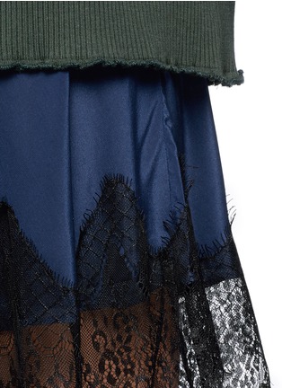 Detail View - Click To Enlarge - GROUND ZERO - Chinese slogan sweatshirt silk dress set