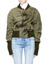 Main View - Click To Enlarge - GROUND ZERO - Floral embroidered satin bomber jacket