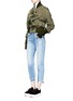 Figure View - Click To Enlarge - GROUND ZERO - Floral embroidered satin bomber jacket