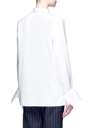 Back View - Click To Enlarge - SHUSHU/TONG - Oversized bow cuff shirt