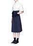Figure View - Click To Enlarge - SHUSHU/TONG - Ruffle trim stripe twill skirt