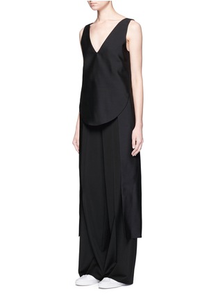 Front View - Click To Enlarge - PORTS 1961 - Drape side wool-silk radzmir shell top