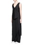 Front View - Click To Enlarge - PORTS 1961 - Drape side wool-silk radzmir shell top