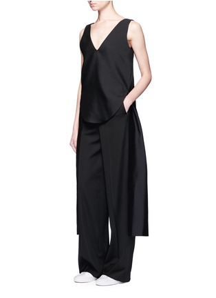 Figure View - Click To Enlarge - PORTS 1961 - Drape side wool-silk radzmir shell top
