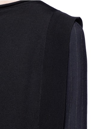 Detail View - Click To Enlarge - PORTS 1961 - Ribbed trim wool dickie