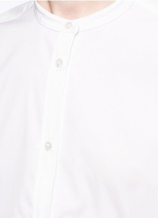 Detail View - Click To Enlarge - PORTS 1961 - Extended trim cotton poplin shirt